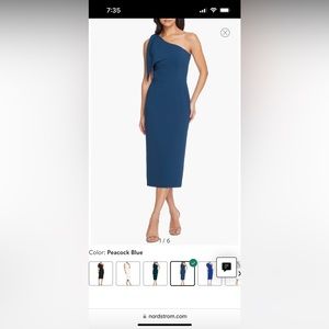 Dress the populations one shoulder midi dress